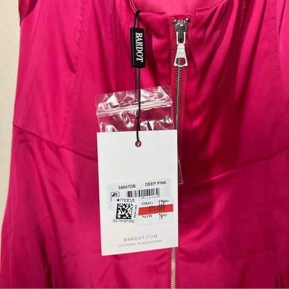 NWT Bardot Women’s Trinity Corset Mini Dress In Deep Pink Size Large - Picture 10 of 12